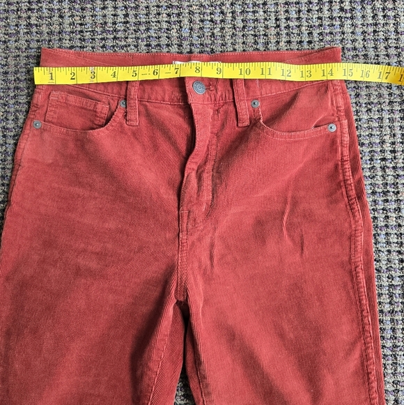 Madewell Women Rust Corduroy Pants - Picture 6 of 11